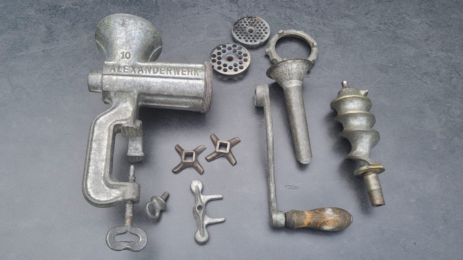 Vintage Alexanderwerk Vleesmolen - Compleet met Accessoires, Antiek en Kunst, Ophalen