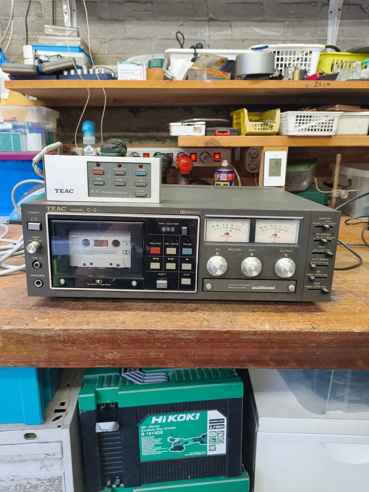 Vintage Teac Model C-2 Cassettedeck+RC-90 Remote, Ophalen of Verzenden, Overige merken