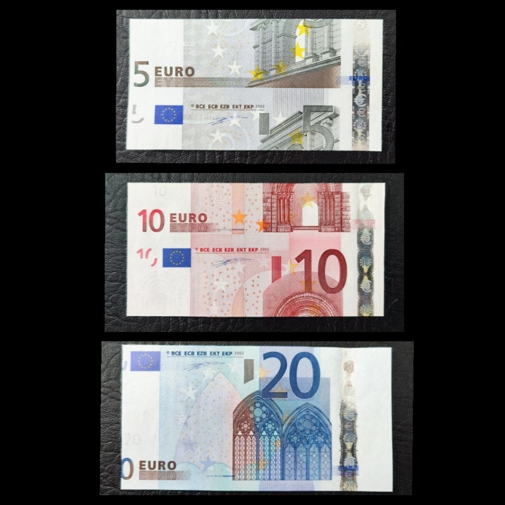 5 + 10 + 20 euro biljet verkeerd gesneden / misdruk unc, Postzegels en Munten, Bankbiljetten | Europa | Eurobiljetten, Ophalen of Verzenden
