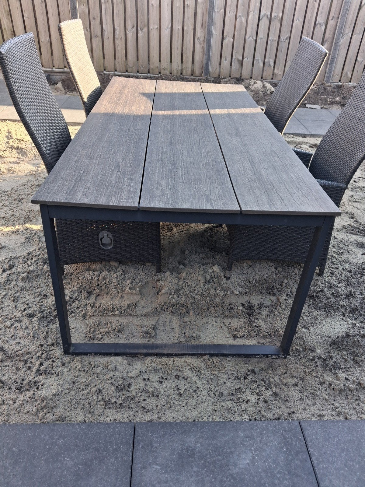 tuintafel, Ophalen, Gebruikt, Rechthoekig, Hout