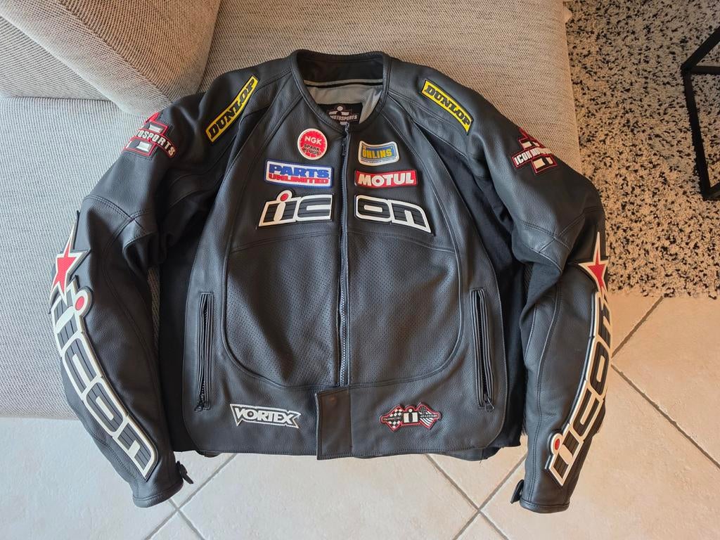Icon Merc Hero leren motorjas heren - Maat M - Nieuw, Motoren, Ophalen, Heren, Jas | leer, Nieuw zonder kaartje
