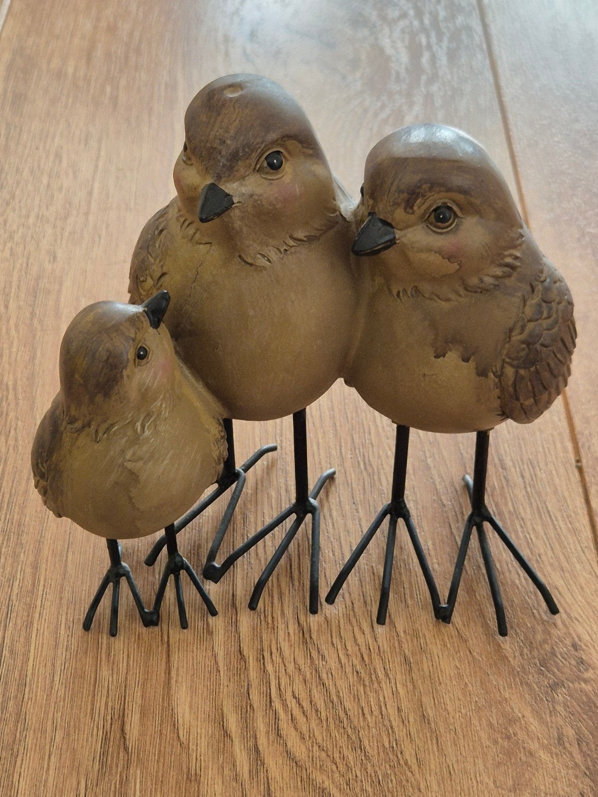 3 houten vogeltjes, Huis en Inrichting, Ophalen of Verzenden, Gebruikt