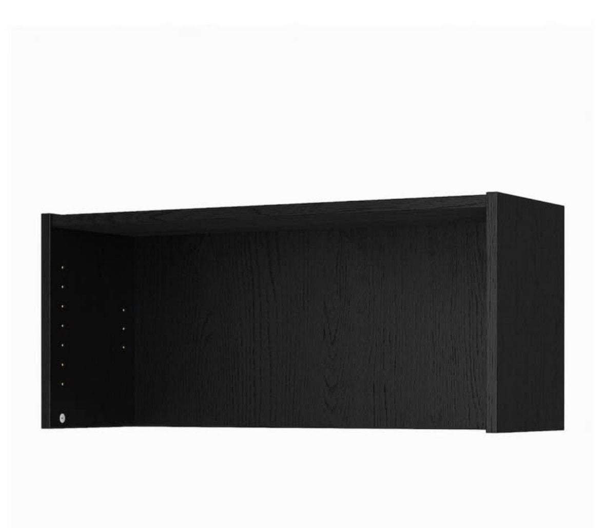 IKEA Billy Boekenkast Opzetstuk - Zwart Eikenpatroon, Met plank(en), Zo goed als nieuw, Minder dan 100 cm, 25 tot 50 cm