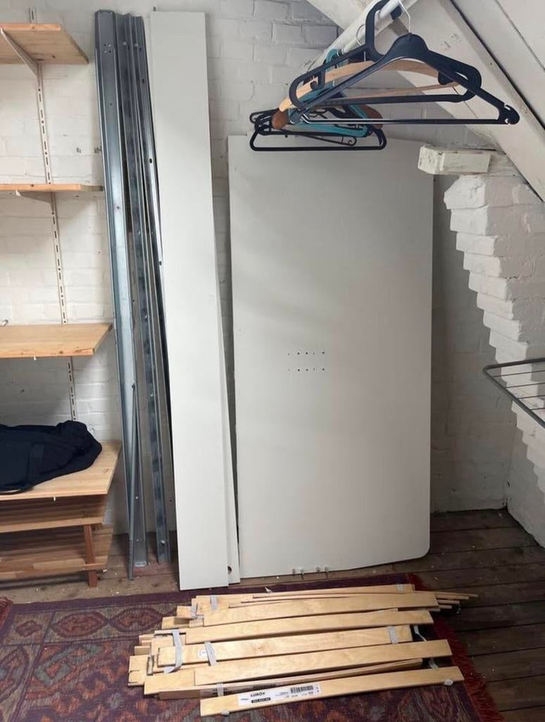Wit bedframe 160x200 gratis, Ophalen, Wit, Tweepersoons, Zo goed als nieuw