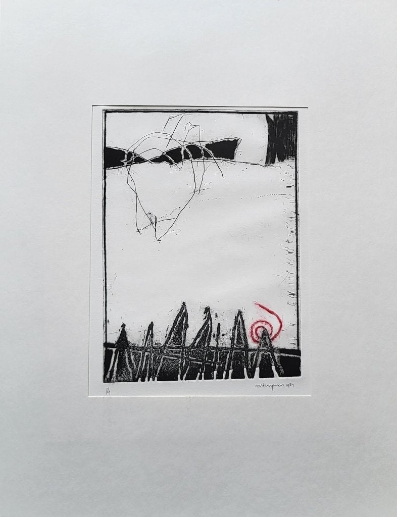 Ernst Bergmans zeefdruk-3 1984 7/9, Antiek en Kunst, Gelimiteerde oplage, Lithografie, Abstract, Ophalen