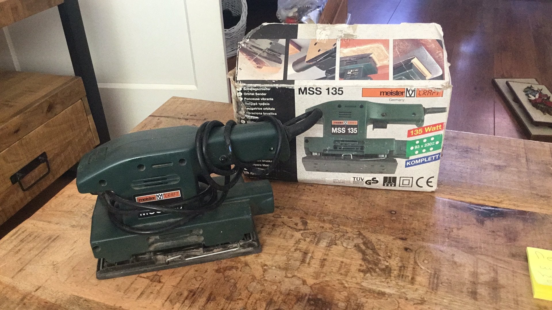 Schuur machine mss 135  meister, Ophalen, Gebruikt, Minder dan 600 watt, Vlakschuurmachine
