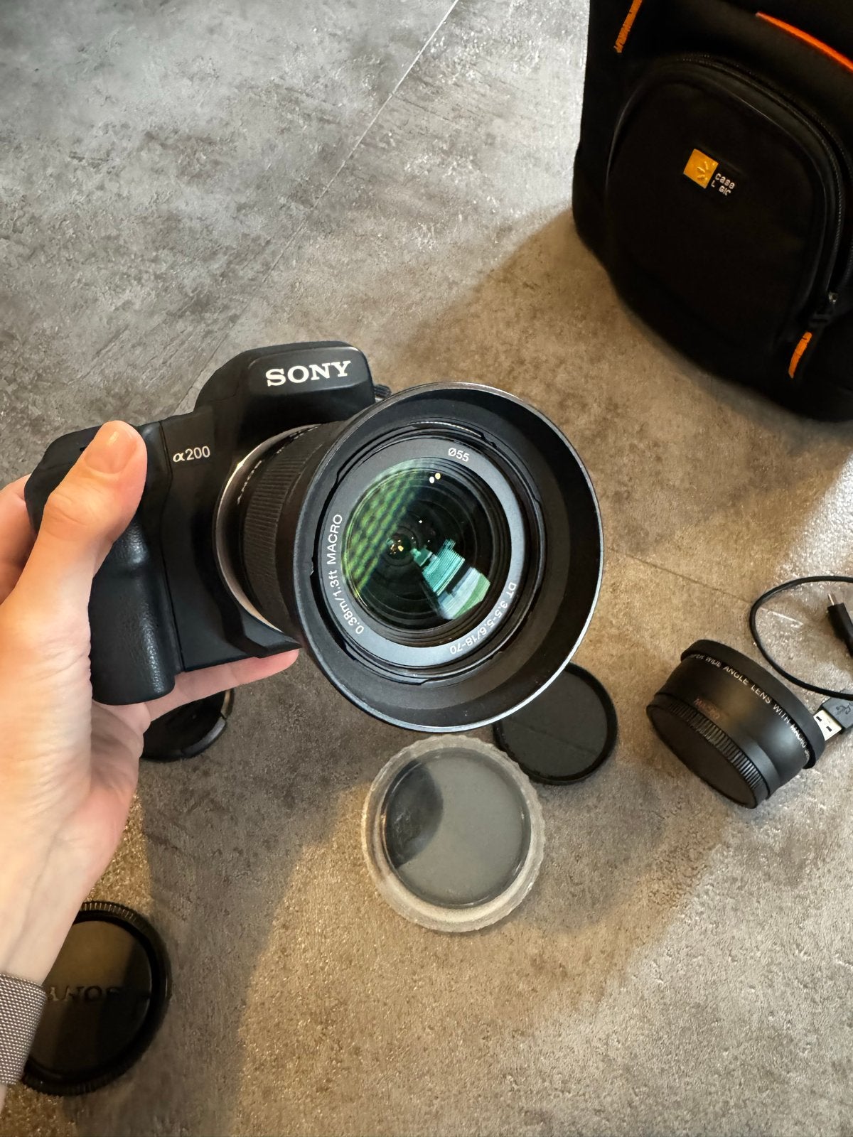 Sony DSLR-A200 Spiegelreflexcamera met lens en accessoires, Audio, Tv en Foto, Fotocamera's Digitaal, Gebruikt, Spiegelreflex