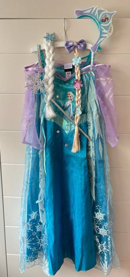 Frozen jurk maat 110 - 116 voor 5-6 jaar, Ophalen, Gebruikt, 110 t/m 116, Meisje