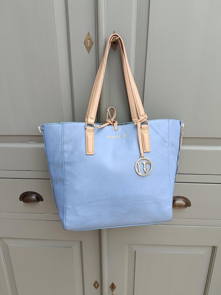 Trussardi jeans tas, Ophalen of Verzenden, Zo goed als nieuw, Blauw