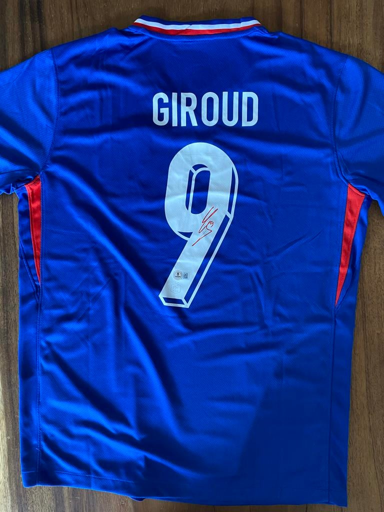 Gesigneerd Frans nationaal elftal shirt Giroud, Sport en Fitness, Voetbal, Nieuw, Shirt, Maat L, Ophalen of Verzenden