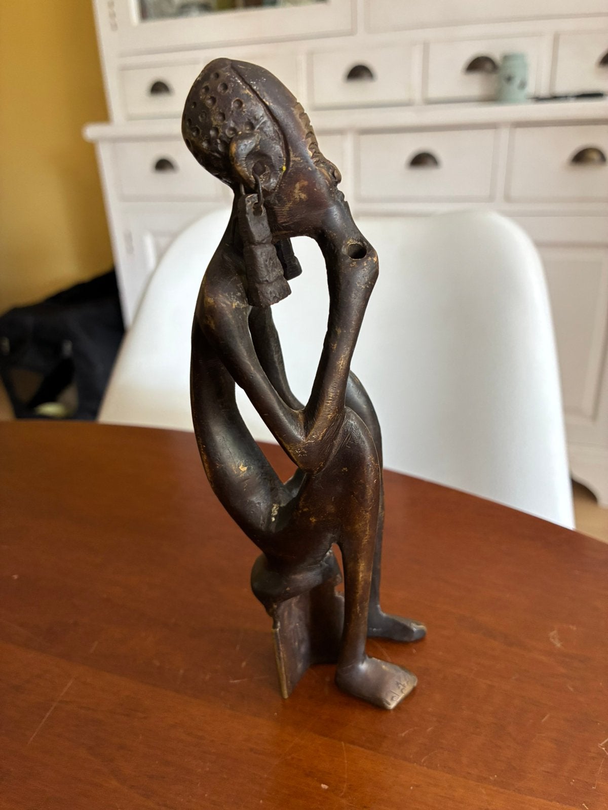 Antiek bronzen beeld uit Afrika., Antiek en Kunst, Ophalen of Verzenden