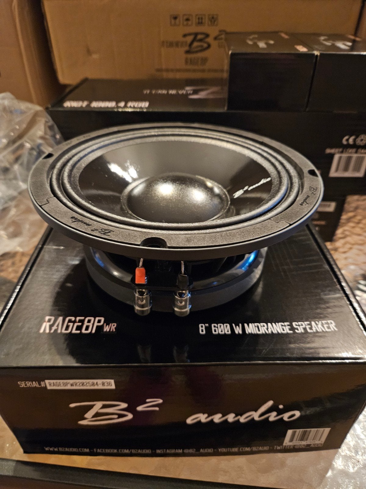 nieuww!! b2 rage 8PWR midrange speaker!!, Auto diversen, Autospeakers, Ophalen of Verzenden, Nieuw