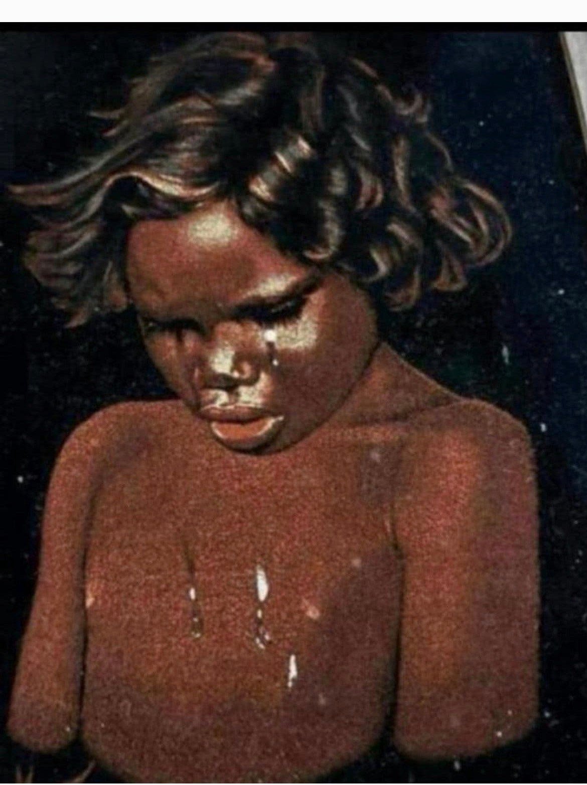 Martinus Fluwelen Schilderij 'HUILENDE JONGEN", Ophalen of Verzenden, Zo goed als nieuw, Overige typen