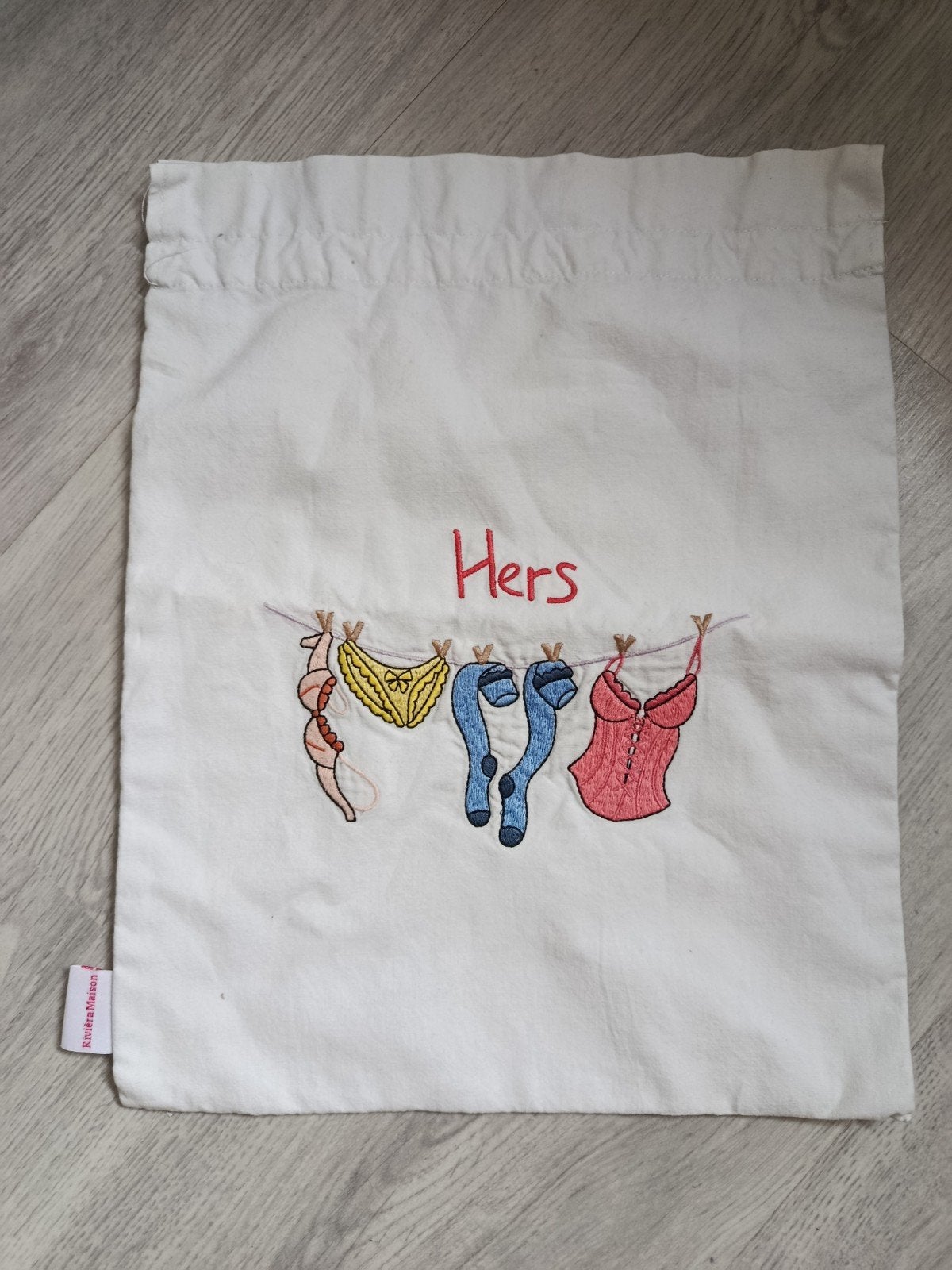 Riviera Maison tasje 'Hers' voor ondergoed/sokken, Kleding | Dames, Ophalen of Verzenden