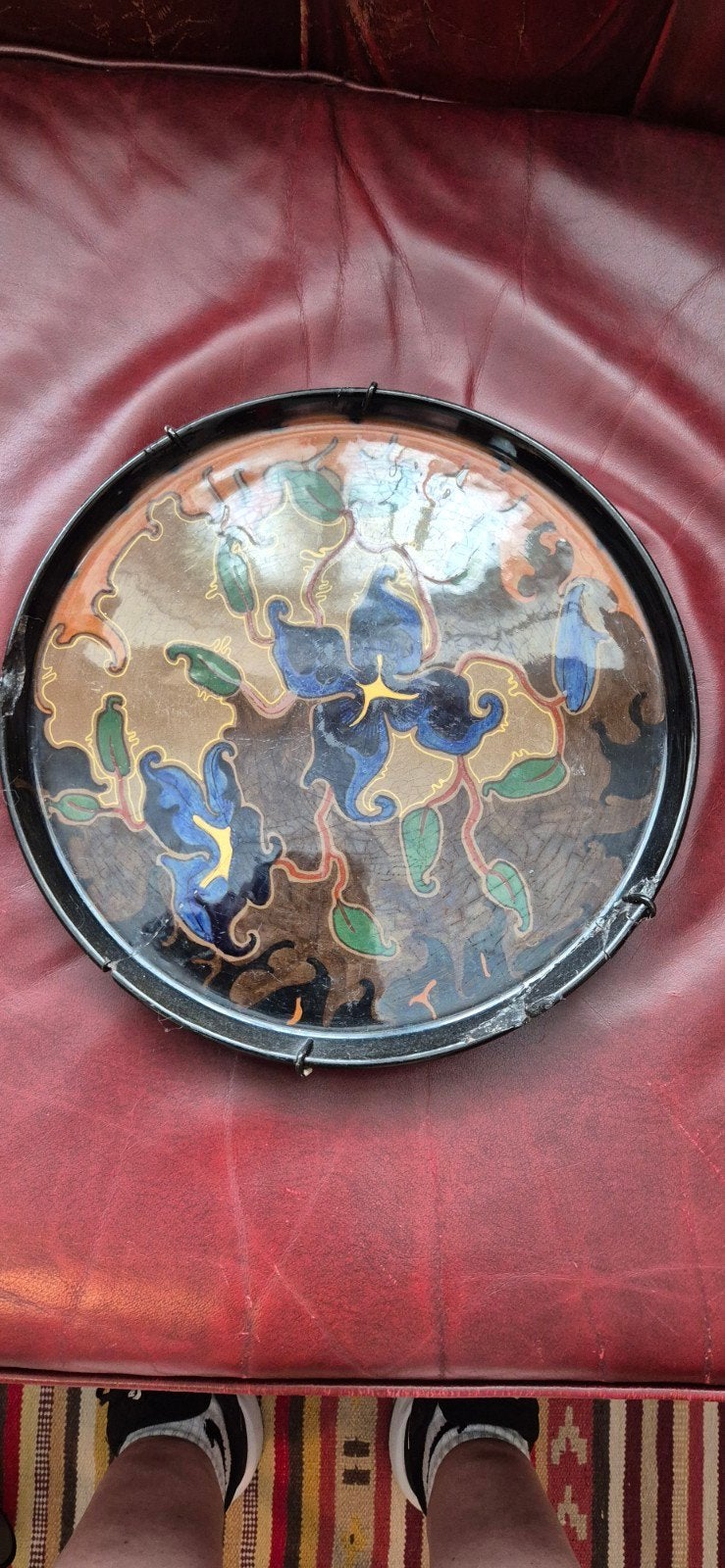 Vintage Zenith Gouda wandbord met bloemmotief, Antiek en Kunst, Ophalen