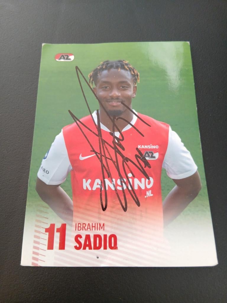 Gesigneerde Spelerskaart Ibrahim Sadiq AZ, Verzenden