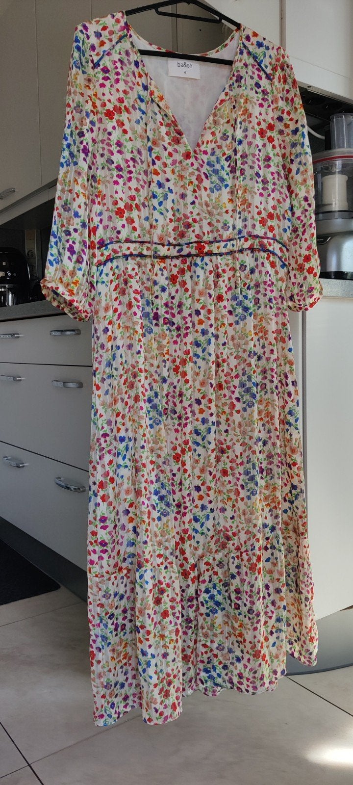 Ba&Sh jurk maat 34/ 36 als nieuw €275, Ophalen of Verzenden, Zo goed als nieuw, Maat 34 (XS) of kleiner, Onder de knie