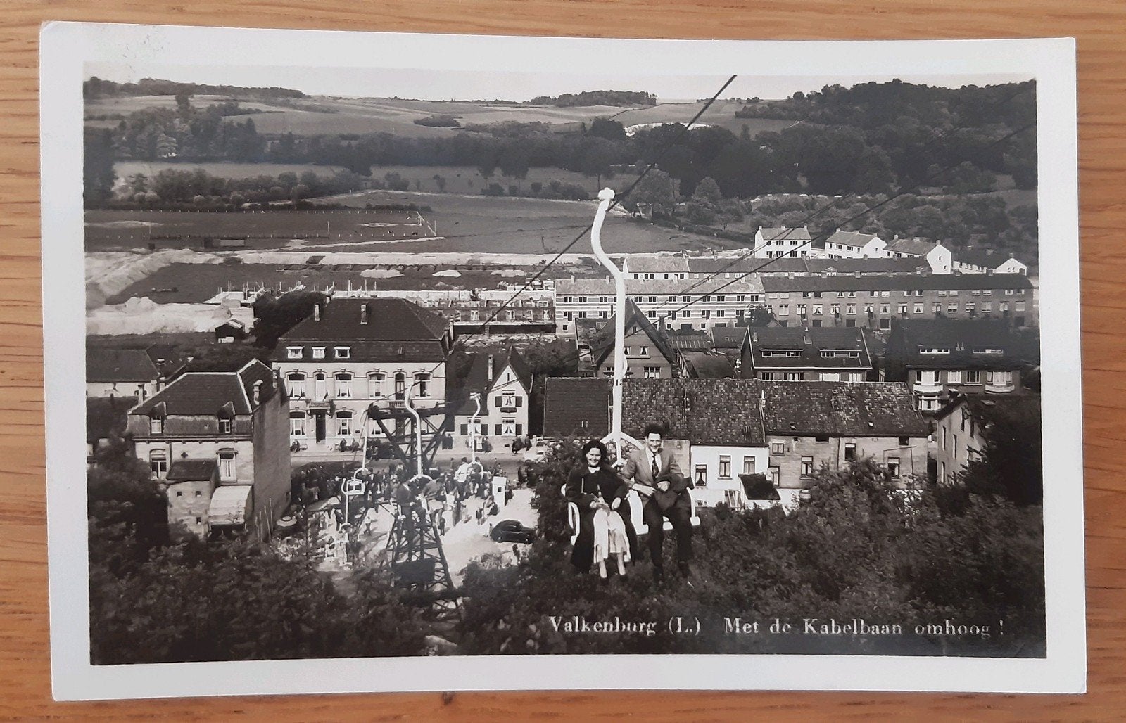 Valkenburg met de kabelbaan, Ophalen of Verzenden, 1940 tot 1960, Gelopen, Limburg