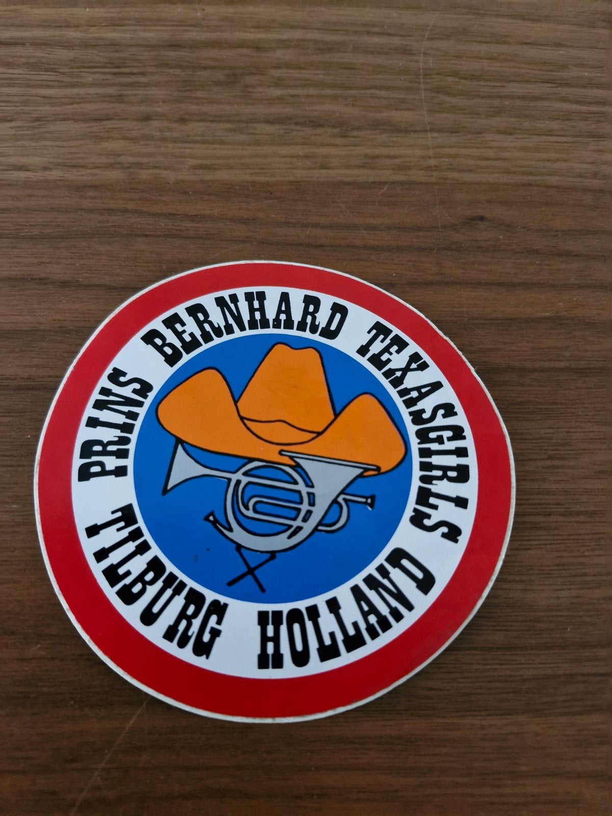 1230 Sticker Prins Bernhard Texasgirls Tilburg Holland, Verzamelen, Ophalen of Verzenden, Gebruikt, Overige typen