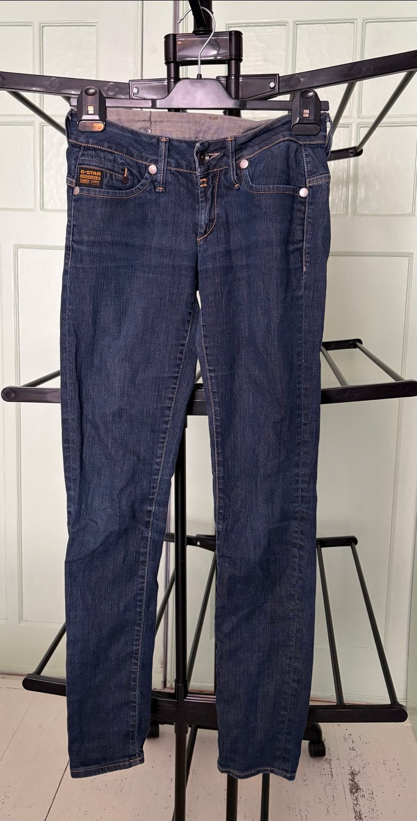 G Star Raw donkerblauwe dames jeans W28 L34, Ophalen of Verzenden, Gedragen, Blauw, W28 - W29 (confectie 36)