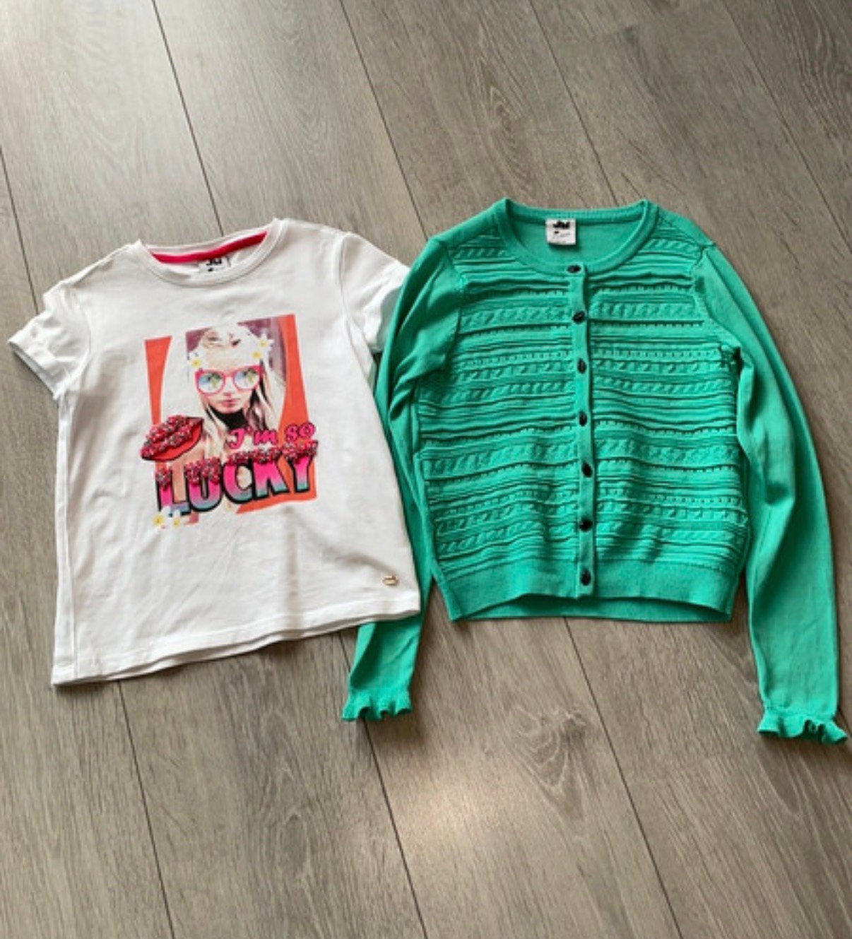 Shoeby nicolette setje shirt 110/116 vest 122/128, Ophalen of Verzenden, Nieuw, Meisje, Setje