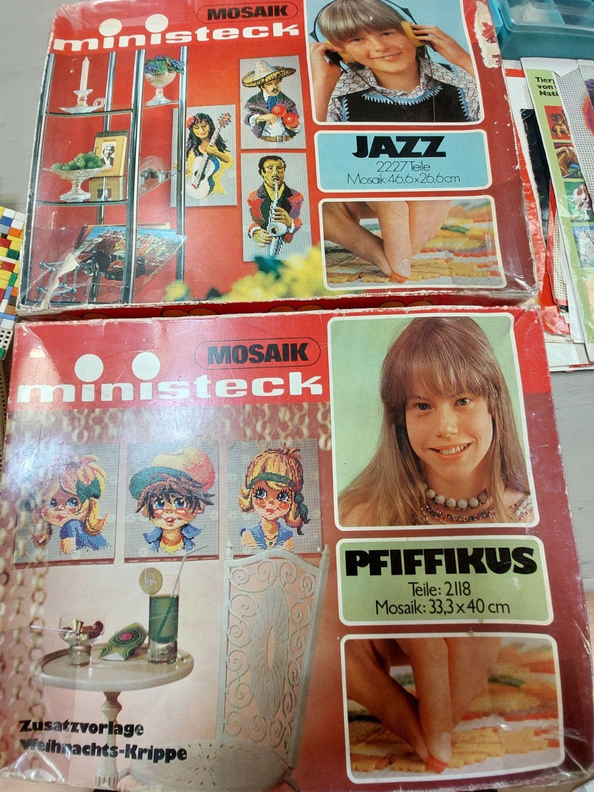 2 vintage jaren 70 ministeck, Hobby en Vrije tijd, Ministeck, Ophalen of Verzenden, Gebruikt, Box-set