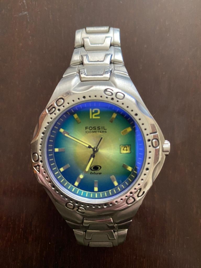 Fossil Blue horloge, Overige merken, Staal, Staal, Polshorloge