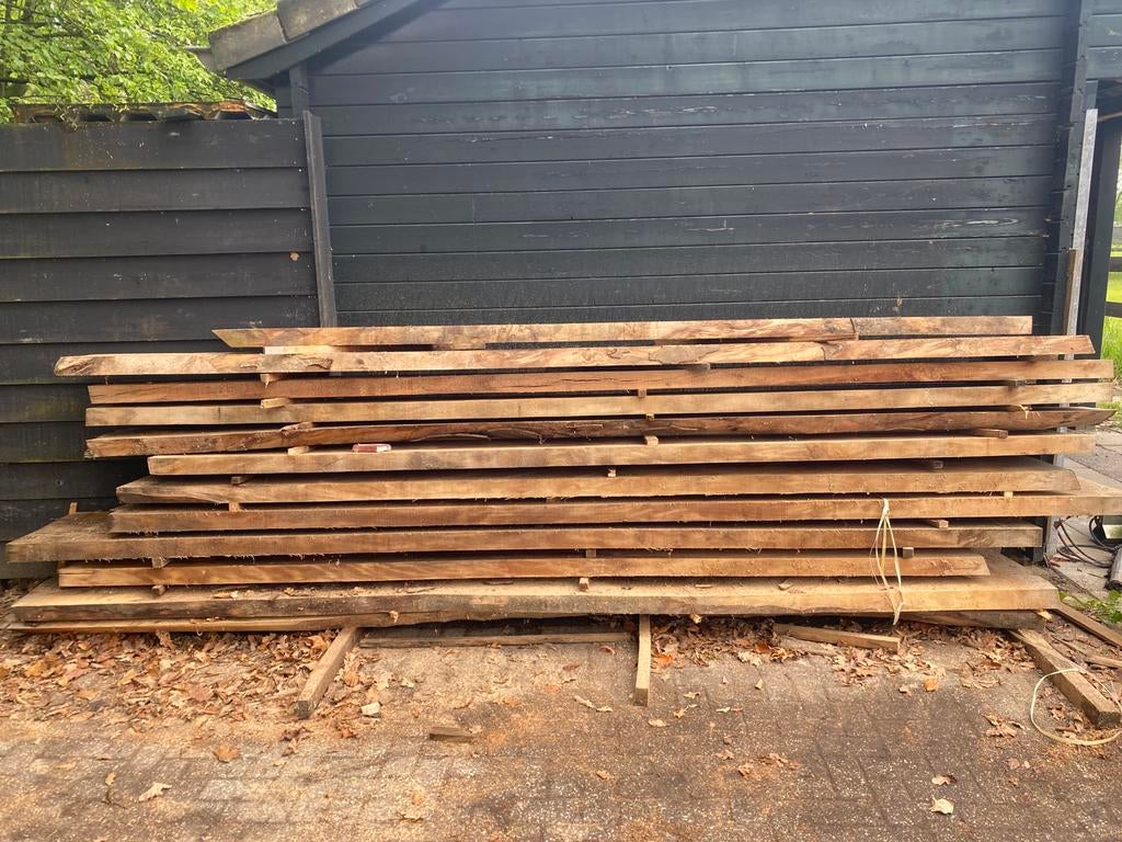Partij plataan hout, Ophalen, Zo goed als nieuw, 250 cm of meer, Balken