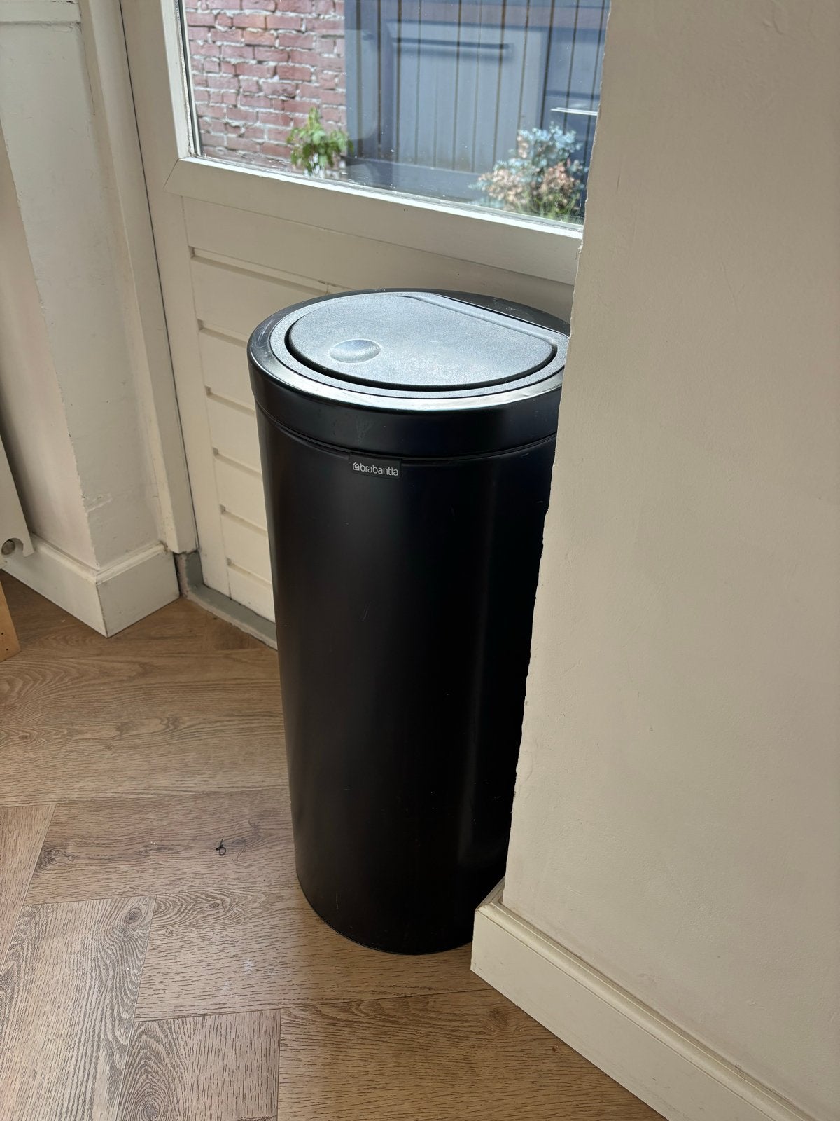 Brabantia prullenbak flip bin, Huis en Inrichting, Woonaccessoires | Prullenbakken, Ophalen, Gebruikt, 30 tot 40 liter, Metaal