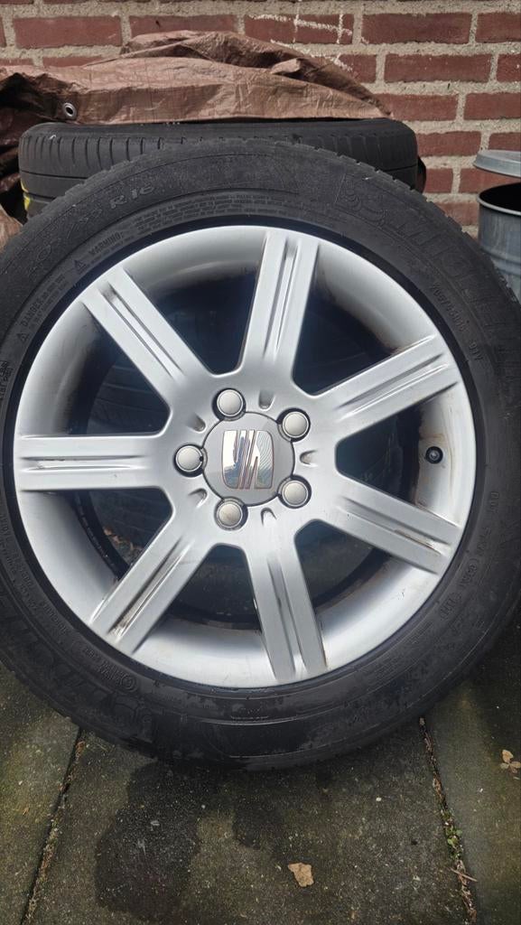 Seat originele velgen en zomerbanden, Ophalen of Verzenden, Gebruikt, Zomerbanden, Banden en Velgen