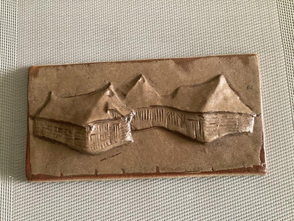 Relief tegel, Orvelte, klein 10 bij 19 cm, Antiek en Kunst, Ophalen of Verzenden