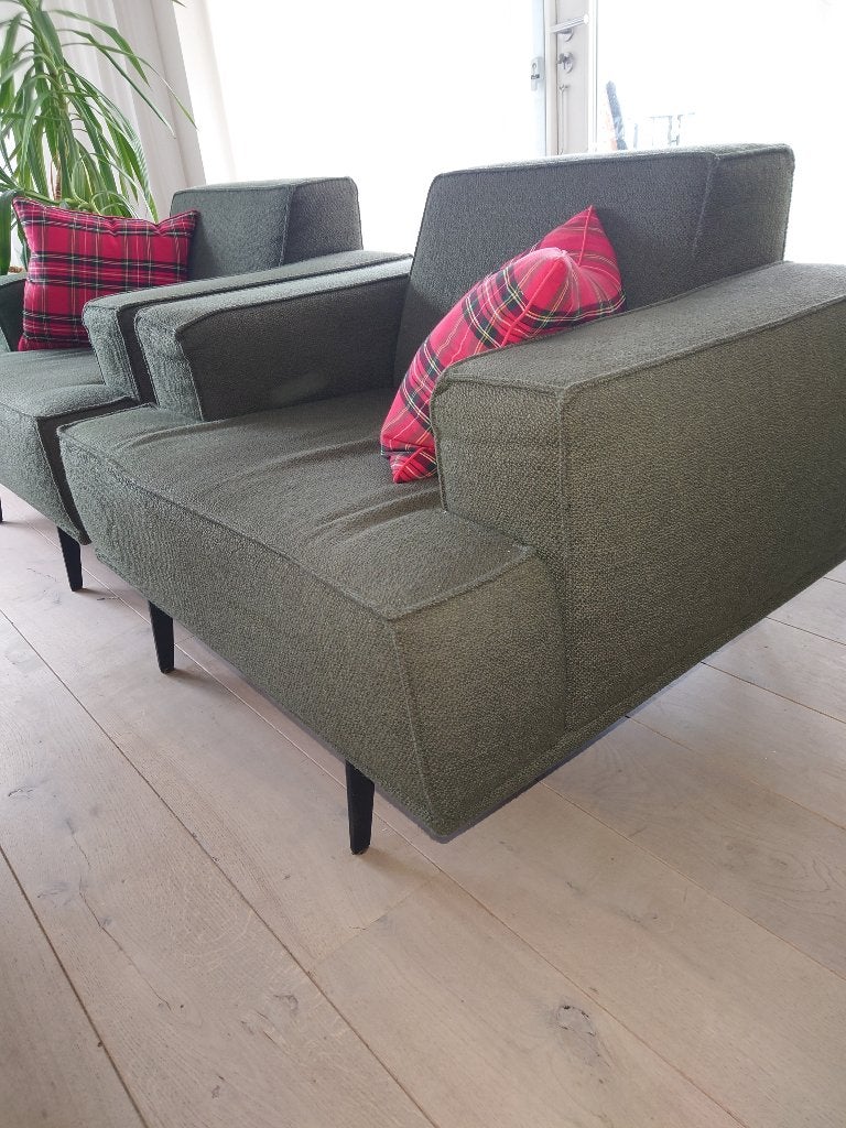 2 Enzo Luca Fauteuils, Ophalen, 75 tot 100 cm, Zo goed als nieuw, 75 tot 100 cm