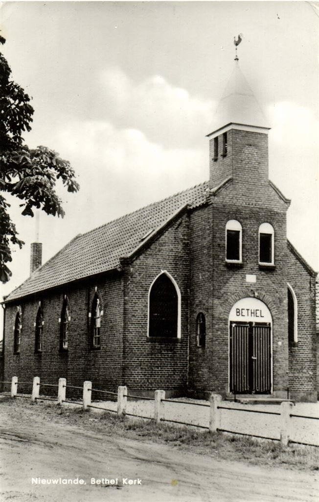 Nieuwlande, Bethel Kerk - 1979 gelopen, Ophalen of Verzenden, 1960 tot 1980, Gelopen, Drenthe