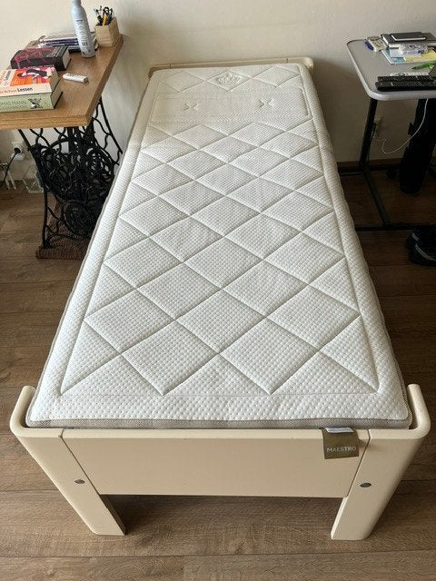Auping bed, Ophalen, Eenpersoons, 80 cm, Hout