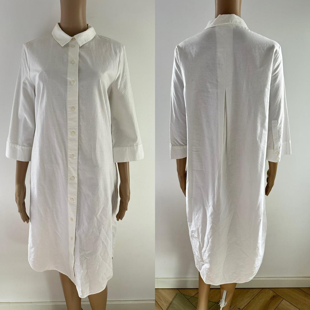 Dames COS lange bloes shirt blouse katoen tuniek 36 S wit, Ophalen of Verzenden, Nieuw, Maat 36 (S), Wit