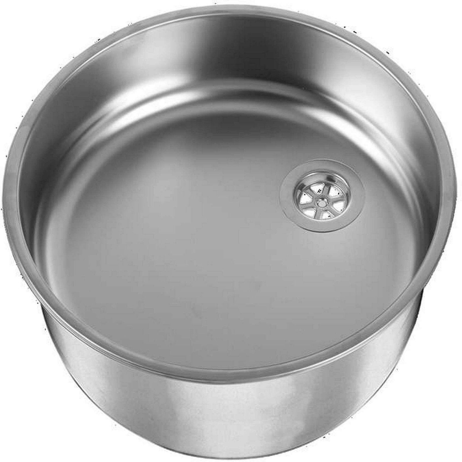 Ronde RVS spoelbak voor keuken/camper/boot, Minder dan 50 cm, Ophalen of Verzenden, Zo goed als nieuw, Minder dan 100 cm
