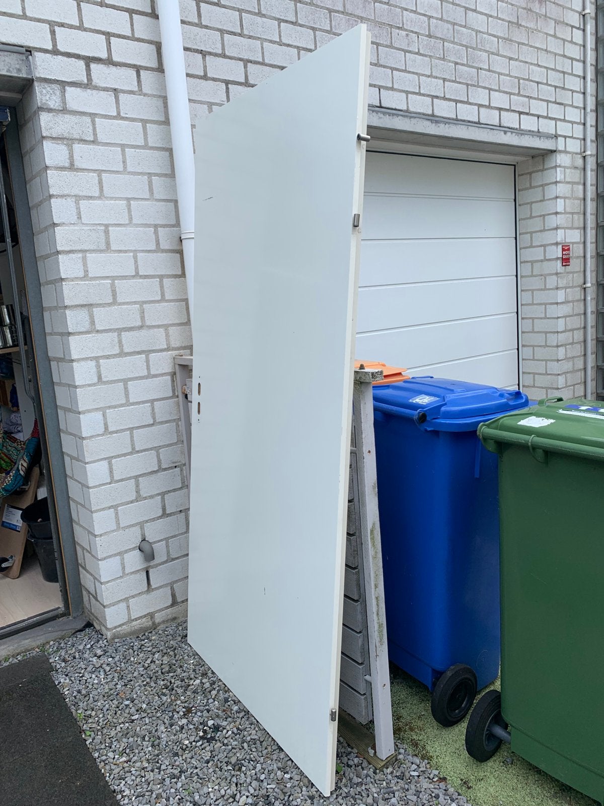 Witte deur, rechtsdraaiend, Ophalen, Gebruikt, 80 tot 100 cm, Binnendeur