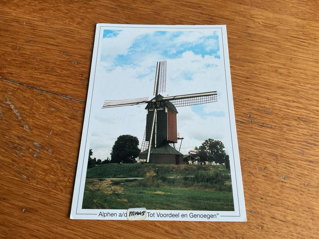 1360 molen Alphen aan de Maas stickertje, Ophalen of Verzenden, Noord-Brabant