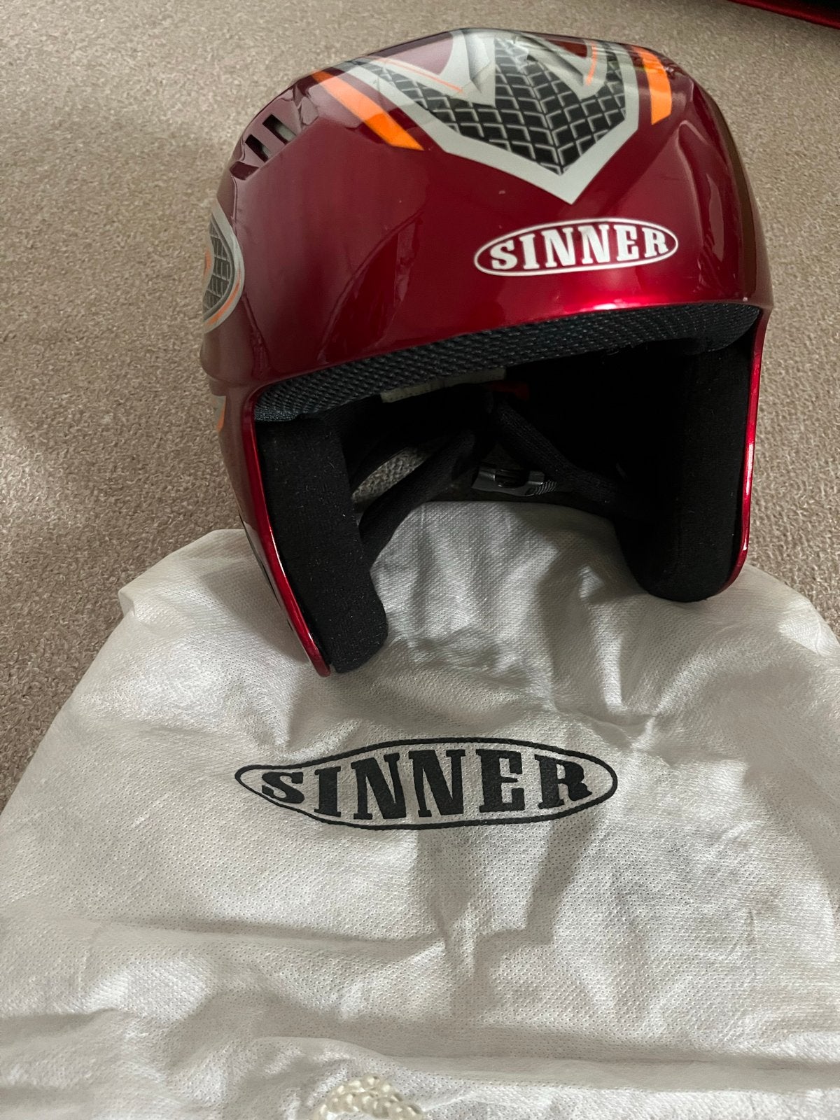 Sinner skihelm rood XS (53/54) - Zo goed als nieuw, Overige merken, Overige typen, Ophalen of Verzenden, Zo goed als nieuw
