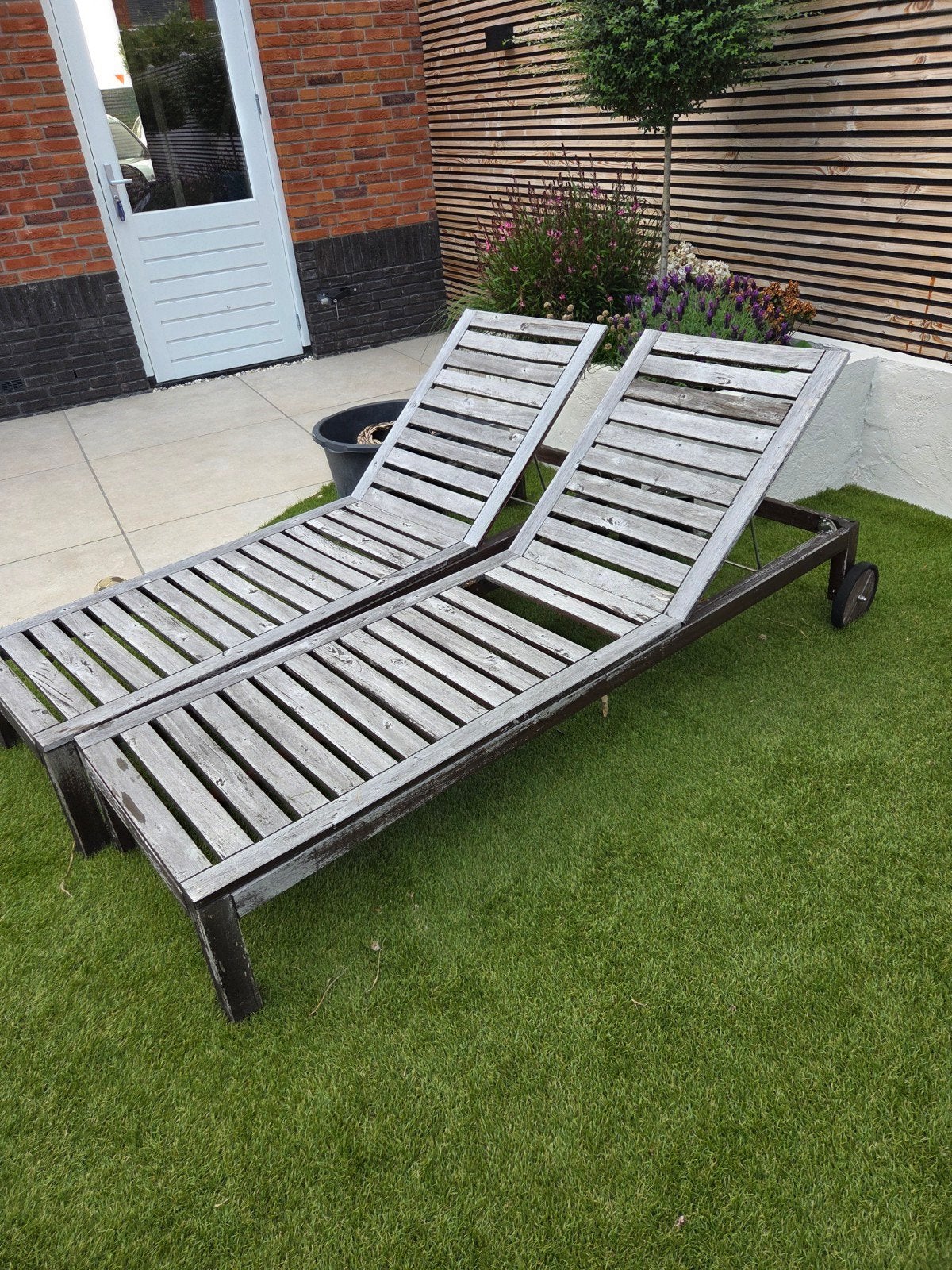 2x ikea ligbed, Ophalen, Hout