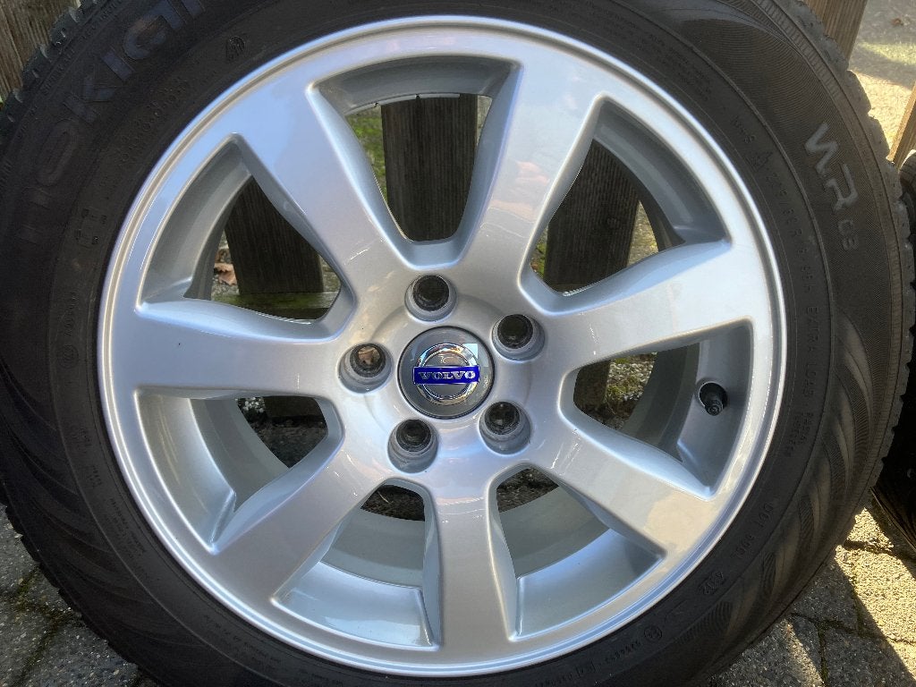 Nieuwstaat velgen met winterbanden Volvo  V40/ V60 2010-2018, Ophalen, Gebruikt, 16 inch, Banden en Velgen