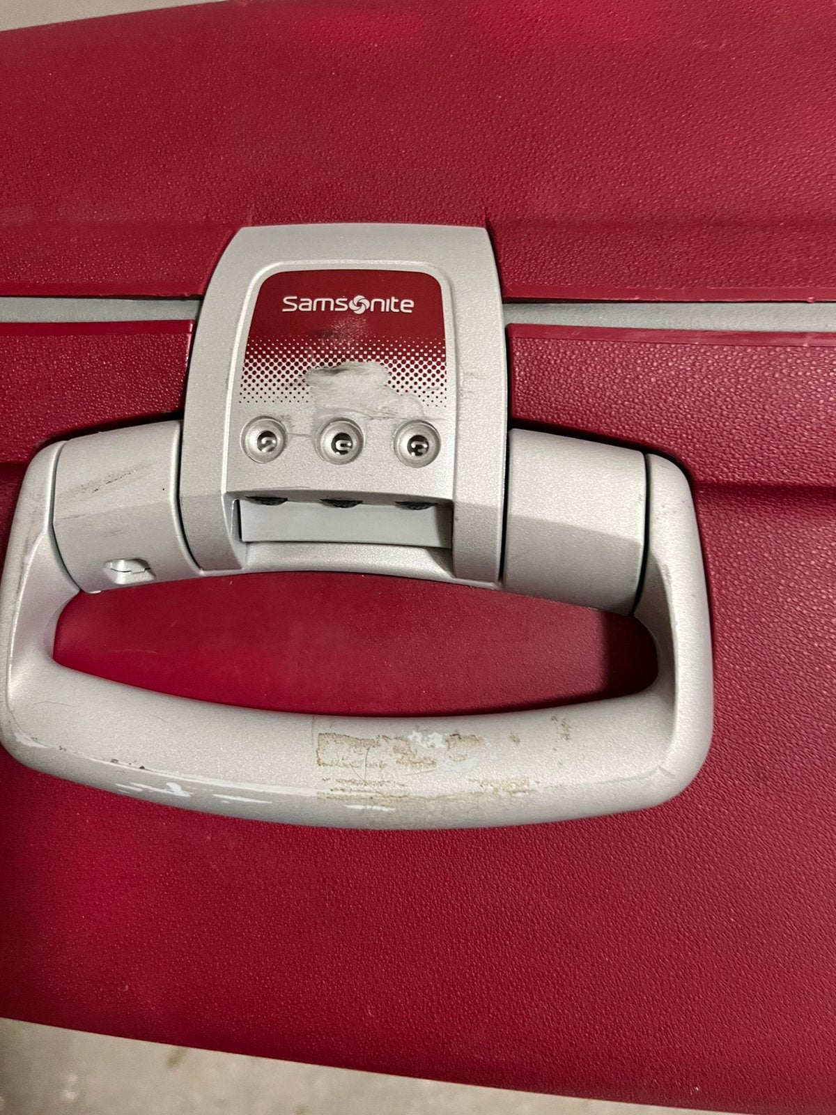 Samsonite grote rode koffer, Gebruikt, Hard kunststof, 70 cm of meer, 55 cm of meer
