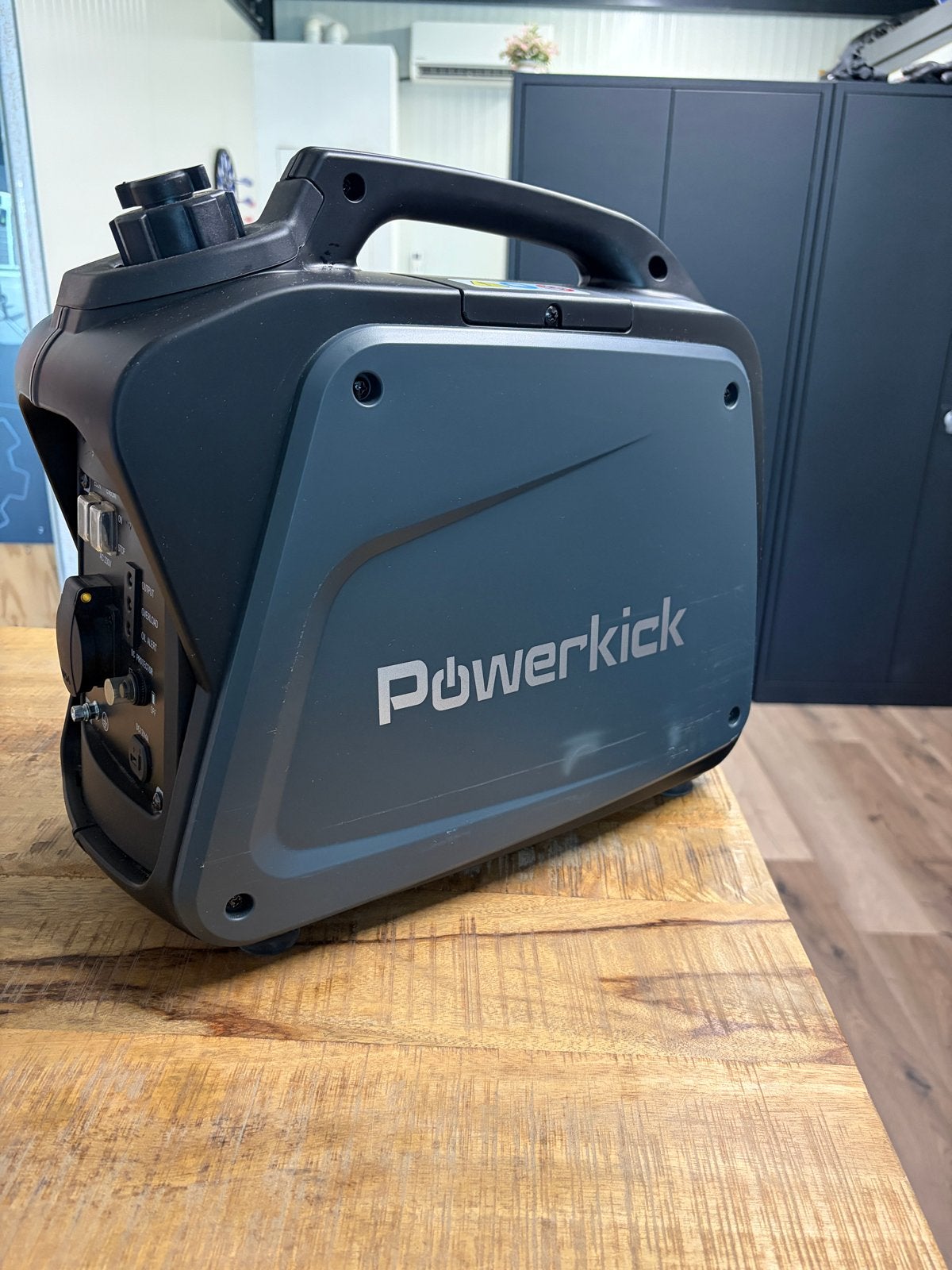 Powerkick 1200 Benzine Inverter Generator, Ophalen, Zo goed als nieuw, Minder dan 5 kVA, Benzine