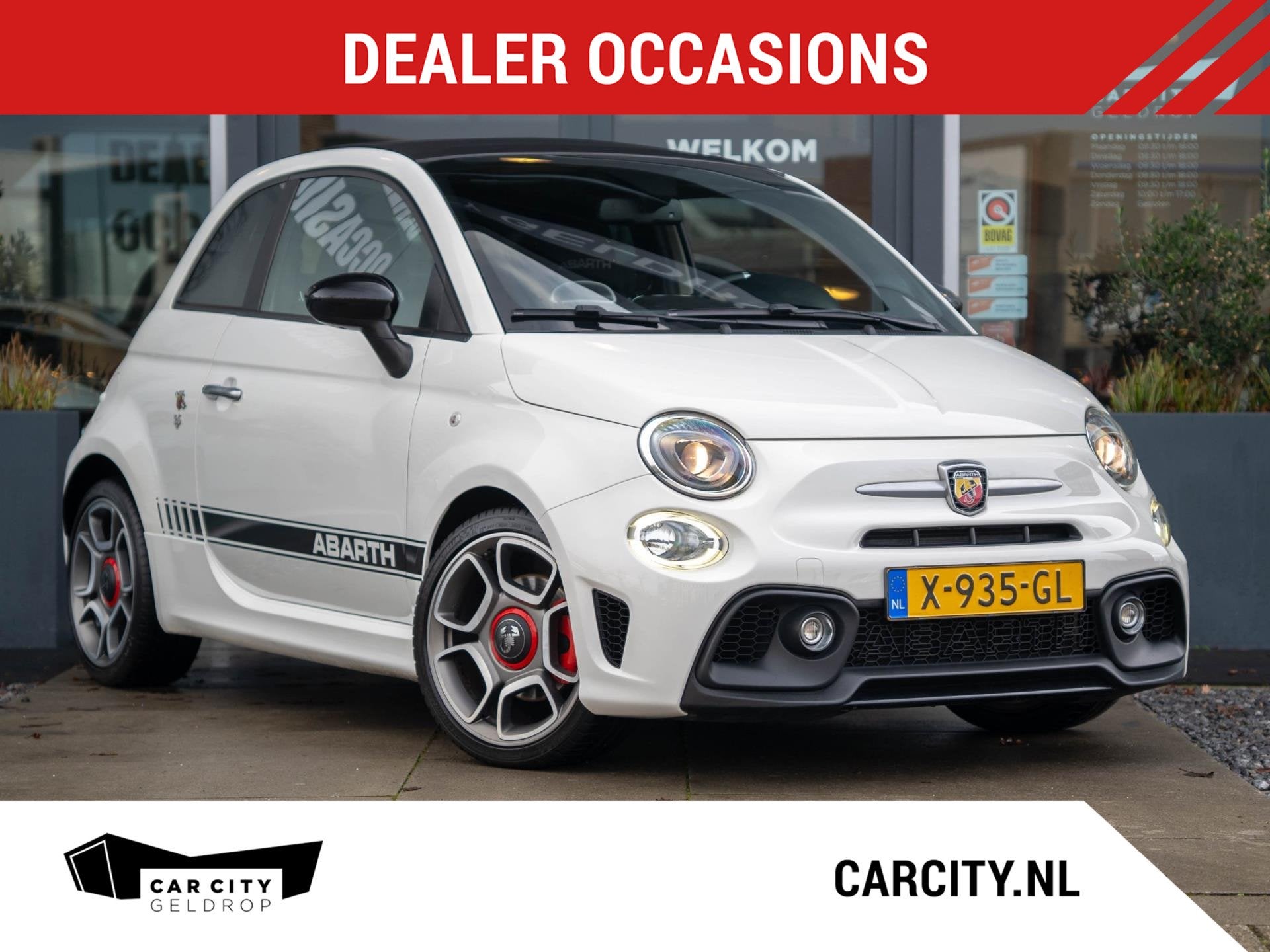 Abarth 595C 1.4 T-Jet 145PK | DAB+ | Parkeer sensoren | Clim, Auto's, Voorwielaandrijving, Stof, Gebruikt, Cabriolet