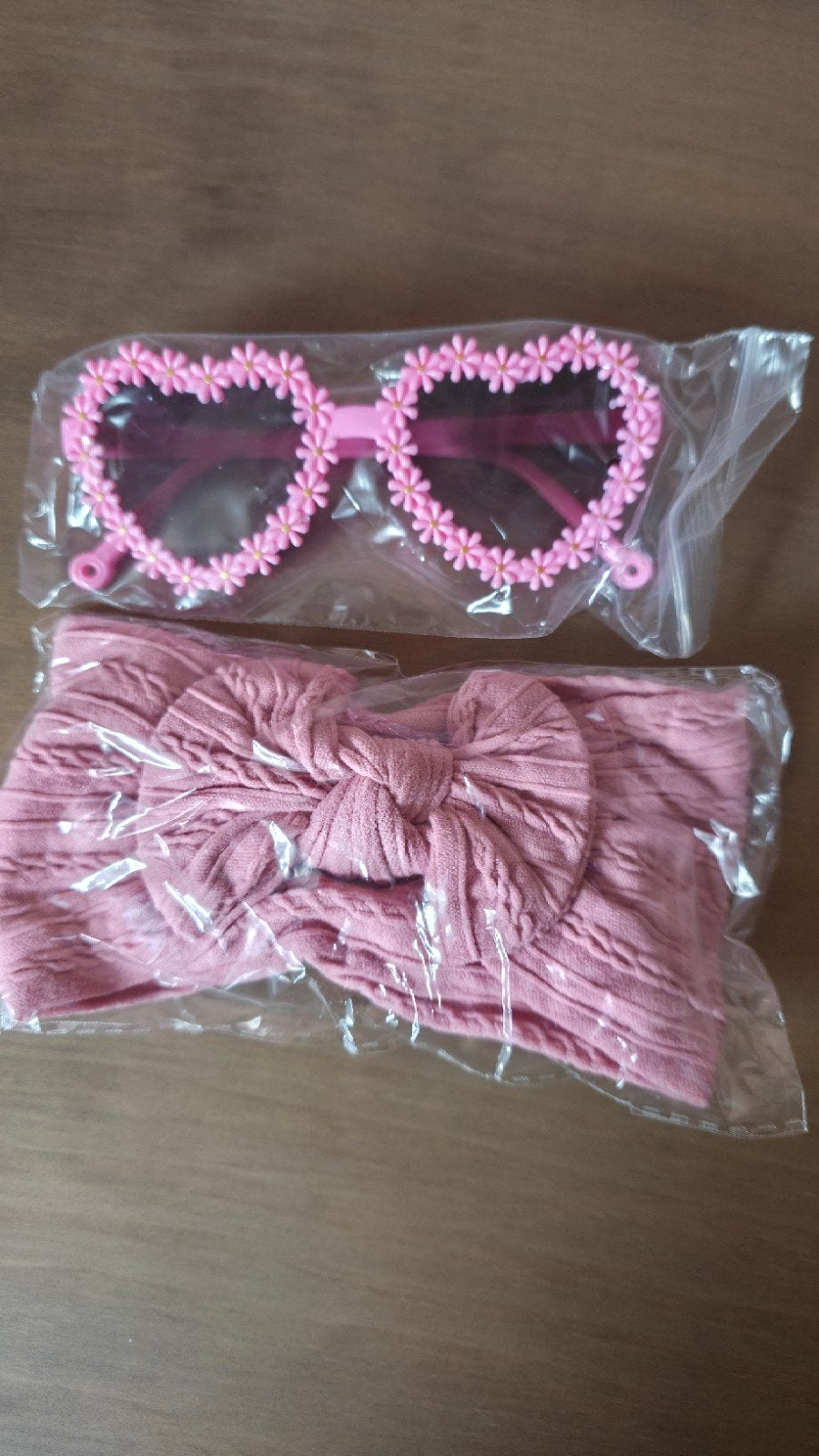 Schattige baby zonnebril en hoofdband set - Roze, Ophalen of Verzenden, Nieuw, Onbekend