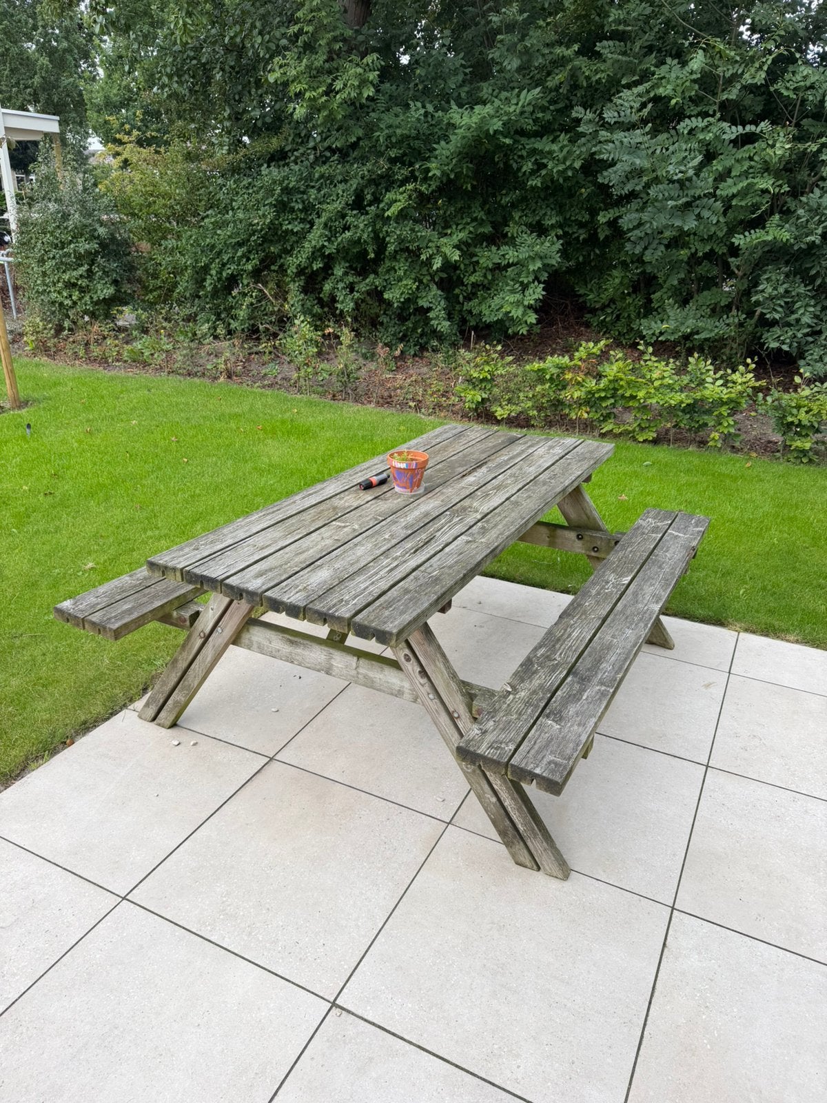 Picknicktafel vandaag ophalen, Ophalen of Verzenden, Gebruikt, Rechthoekig, Hout