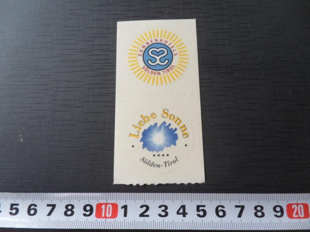 sticker Oostenrijk Sonnenhotels Sölden Tirol  GJ019, Verzamelen, Stickers, Ophalen, Zo goed als nieuw