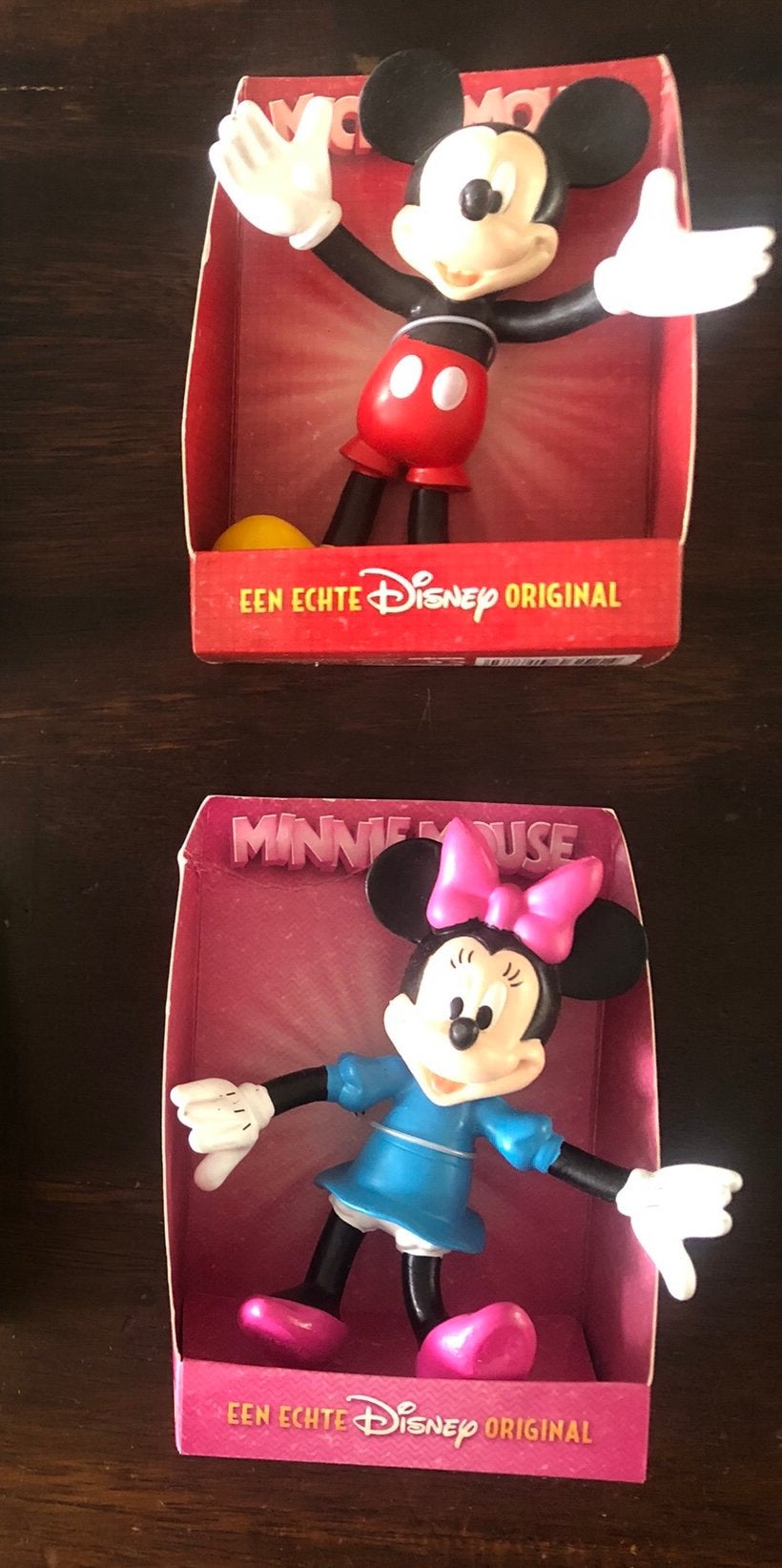 Nieuwe buigpoppetjes van Disney Minnie Mous en Mickey Mous, Ophalen of Verzenden, Mickey Mouse, Nieuw, Beeldje of Figuurtje