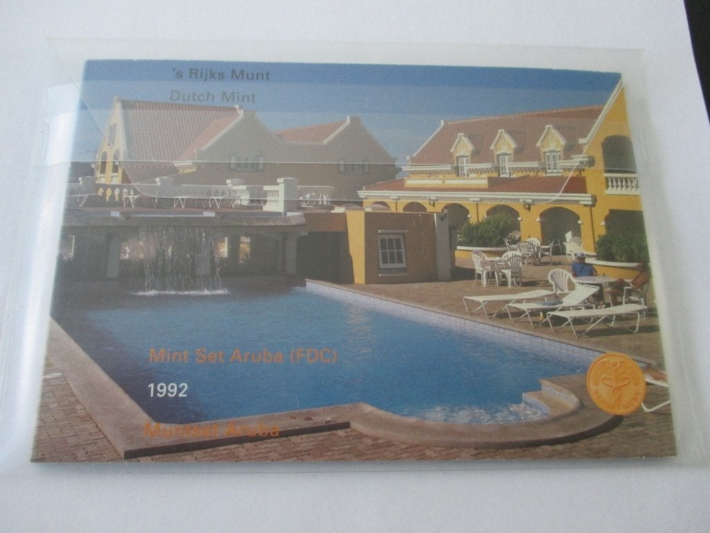 Aruba jaarset 1992 fdc, Postzegels en Munten, Munten | Nederland, Ophalen of Verzenden, Koningin Beatrix, Overige waardes, Setje
