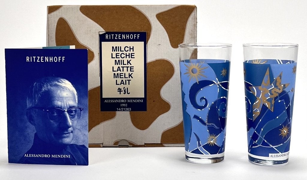 91. Melkglazen, Alessandro Mendini voor Ritzenhoff, Ophalen of Verzenden